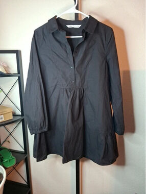 Zara Women's Black Mini Tunic Dress size M